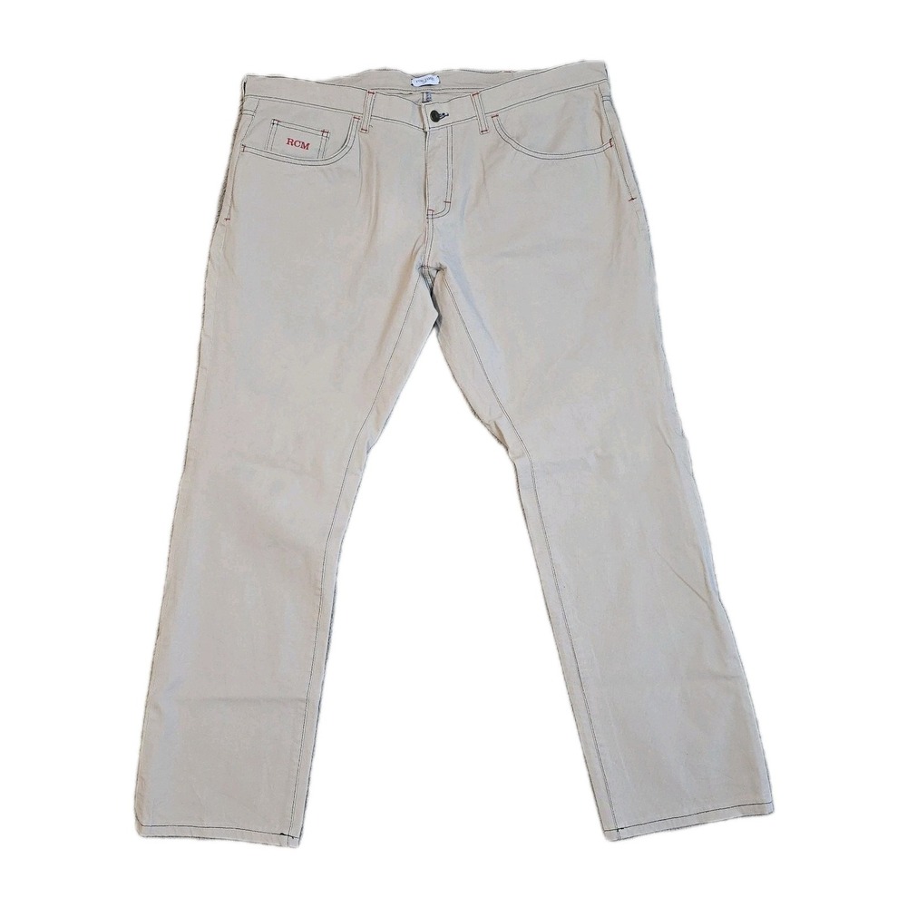 Tom James Blue Delta Custom Pants 42x34 Khaki Made‎ In USA RCM